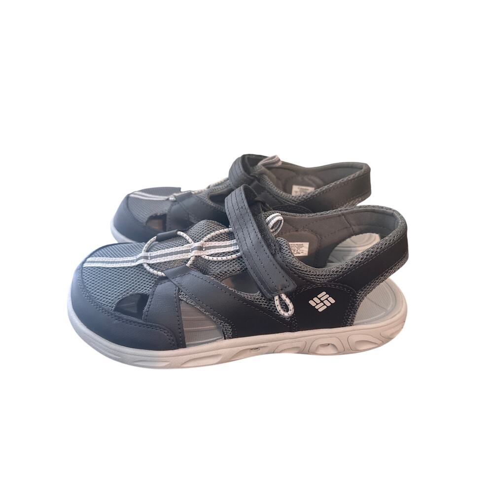 Columbia Youth Boys Sandals 7 Gray Water Resistant Boating Hiking Fishing Shoes